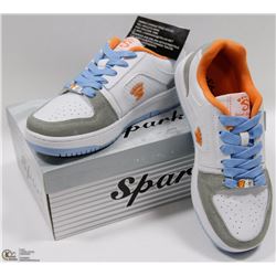 LEATHER UPPER LIGHT GREY/WHITE/ORANGE RUNNERS 6.0