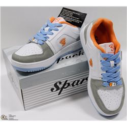 LEATHER UPPER LIGHT GREY/WHITE/ORANGE RUNNERS 6.0
