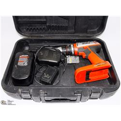 BLACK AND DECKER 18V DRILL WITH BATTERY CHARGER