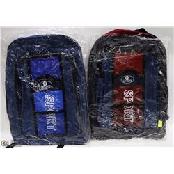 LOT OF TWO NEW SPORT BACK PACKS