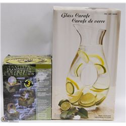 NEW GLASS CARAFE MADE IN POLAND W/TRANQUILITY