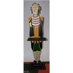 ENGLISH ROYAL BUTLER STATUE WITH SERVING TRAY