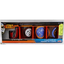 NEW 4PC STAR WARS 10-0Z GLASS SET