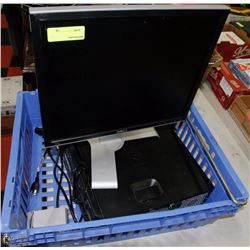 HP i5 DESKTOP COMPUTER WITH MONITOR, KEYBOARD,