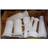 Image 1 : FLAT OF ASSORTED MILK GLASS