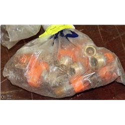 A BAG WITH 9 NEW EMERGENCY FIRE SPRINKLER HEADS