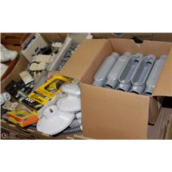 FLAT OF ELECTRICAL ITEMS, INCLUDES ALUMINUM