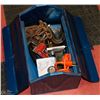 Image 1 : METAL TOOL BOX WITH CONTENTS, INCLUDES WRENCH,