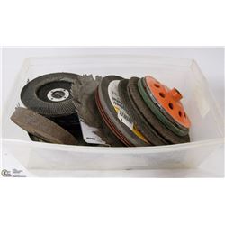 BOX W/ VARIOUS CUTTING & GRINDING DISKS