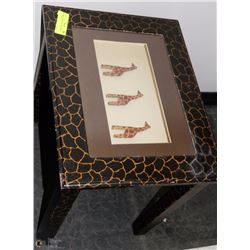VINTAGE GIRAFFE SHADOWBOX TABLE