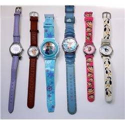 12 - LOT OF 6 KIDS WORKING WATCHES