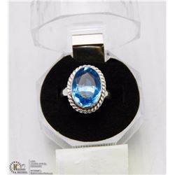 #7-BLUE TOPAZ GEMSTONE RING