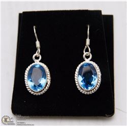 #5-BLUE TOPAZ GEMSTONE EARRINGS