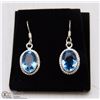 Image 1 : #5-BLUE TOPAZ GEMSTONE EARRINGS