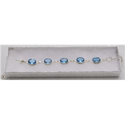 #6-BLUE TOPAZ GEMSTONE BRACELET