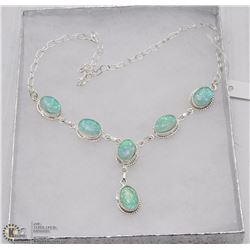 #18-AUSTRALIAN TRIPLE OPAL GEMSTONE NECKLACE