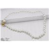 Image 1 : #34-SEA SHELL PEARL 8MM  NECKLACE 17"