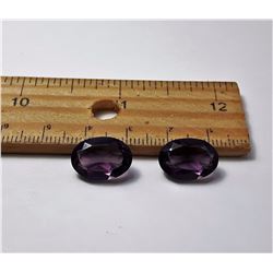 10 - LOT OF 2 MATCHED NATURAL AMETHYSTS 10.5 CT
