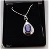 Image 1 : #13-NATURAL BLUE SAPPHIRE PENDANT