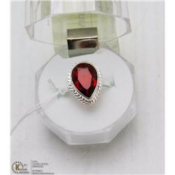 #22-RED GARNET GEMSTONE RING