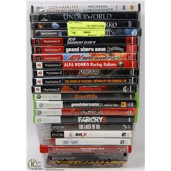 LOT OF ASSORTED DVD'S PS3 GAMES, XBOX GAMES, PS2