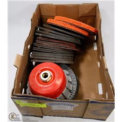 FLAT OF OVER 30 GRINDING SANDING, FINISHING DISCS