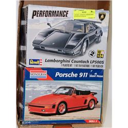 2 MODEL CAR KITS LAMBORGHINI COUNTACH LP500S &