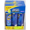 Image 1 : LOT OF 6 CANS OF COPPERTONE SPORT SUNSCREEN
