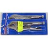 Image 1 : LOT OF 3 WESTWARD LOCKING STRAIGHT-JAW PLIERS