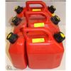 Image 1 : THREE 2 IN 1 GAS & OIL GERRY CANS 6L + 2.25L