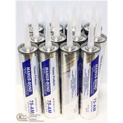 LOT OF 12 MANUS-BOND ELASTOMERIC ADHESIVE/SEALANT