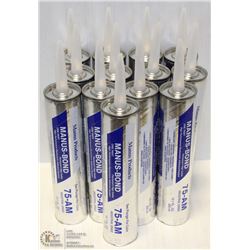 LOT OF 13 MANUS-BOND ELASTOMERIC ADHESIVE/SEALANT