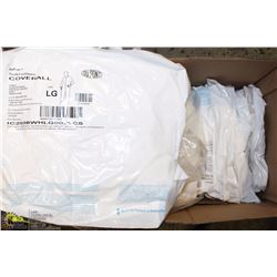 LOT OF 17 DUPONT STERILIZED, L COVERALLS