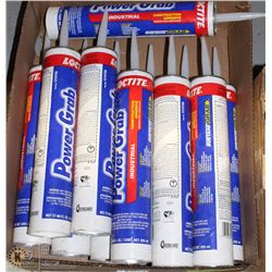 FLAT OF 11 TUBES OF LOCKTITE POWERGRAB IND. ADHSV.
