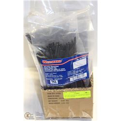 LOT OF 9 BAGS OF ASSORTED SMALL BLACK ZIPTIES