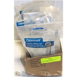 9 BAGS OF ASSORTED SMALL WHITE ZIP TIES