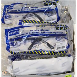 11 PAIRS OF NORTH SAFETY GLASSES T1300