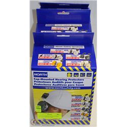 LOT OF 3 NORTH CAP-MOUNTED HEARING PROTECTORS