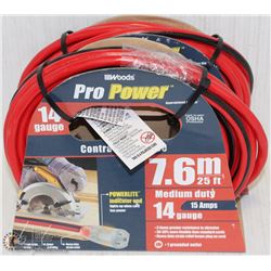 2 PRO-POWER 14 AWG 25 FT MEDIUM DUTY EXT. CORD