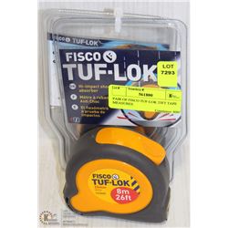 PAIR OF FISCO TUF-LOK 25FT TAPE MEASURES
