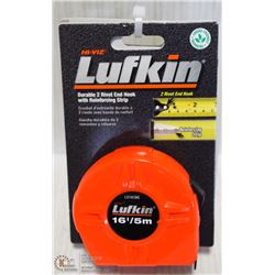LOT OF 3 HI-VIZ LUFKIN 16FT TAPE MEASURES