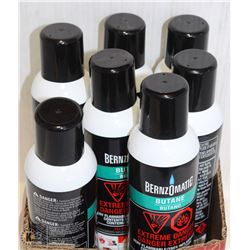 7 CANS OF BERNZ-O-MATIC BUTANE 156G/CAN