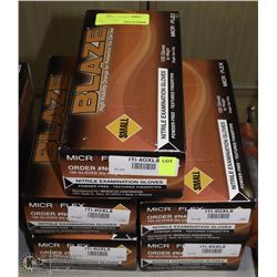 LOT OF 500 GLAZE NITRILE POWDER FREE GLOVES