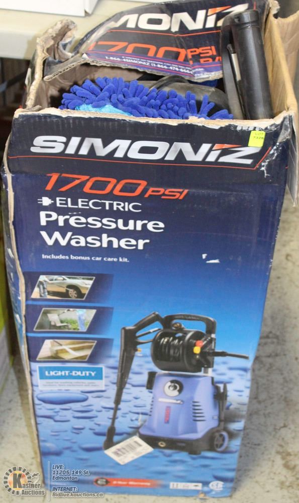 SIMONIZ 1700 PSI ELECTRIC PRESSURE WASHER + KIT