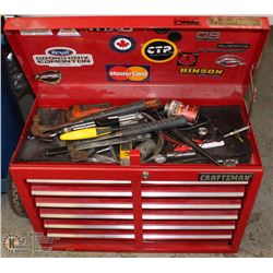 CRAFTSMAN TOOL BOX W/ ASST TOOLS & KEY