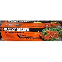 NEW BLACK AND DECKER 17INCH HEDGE TRIMMER