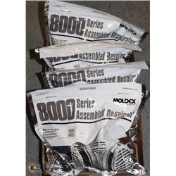 5 MOLDEX 8000 SERIES ASSEM. RESPIRATORS ON CHOICE