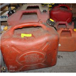 LOT OF 6 ASST JERRY CANS