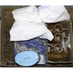 FLAT W/ ASST COMMERCIAL CLEANING PRODUCTS & VALVES