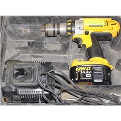 DEWALT 1/2" 14.4V XRP DRILL W/ BATTERY & CHARGER